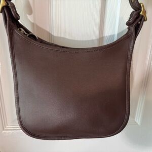 Vintage Coach Brown Leather Shoulder Bag Janice 9950